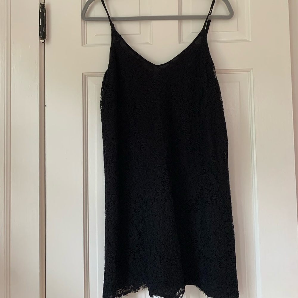 Black Lace Sleeveless Dress, Lulu’s/Mi Ami, Size Medium